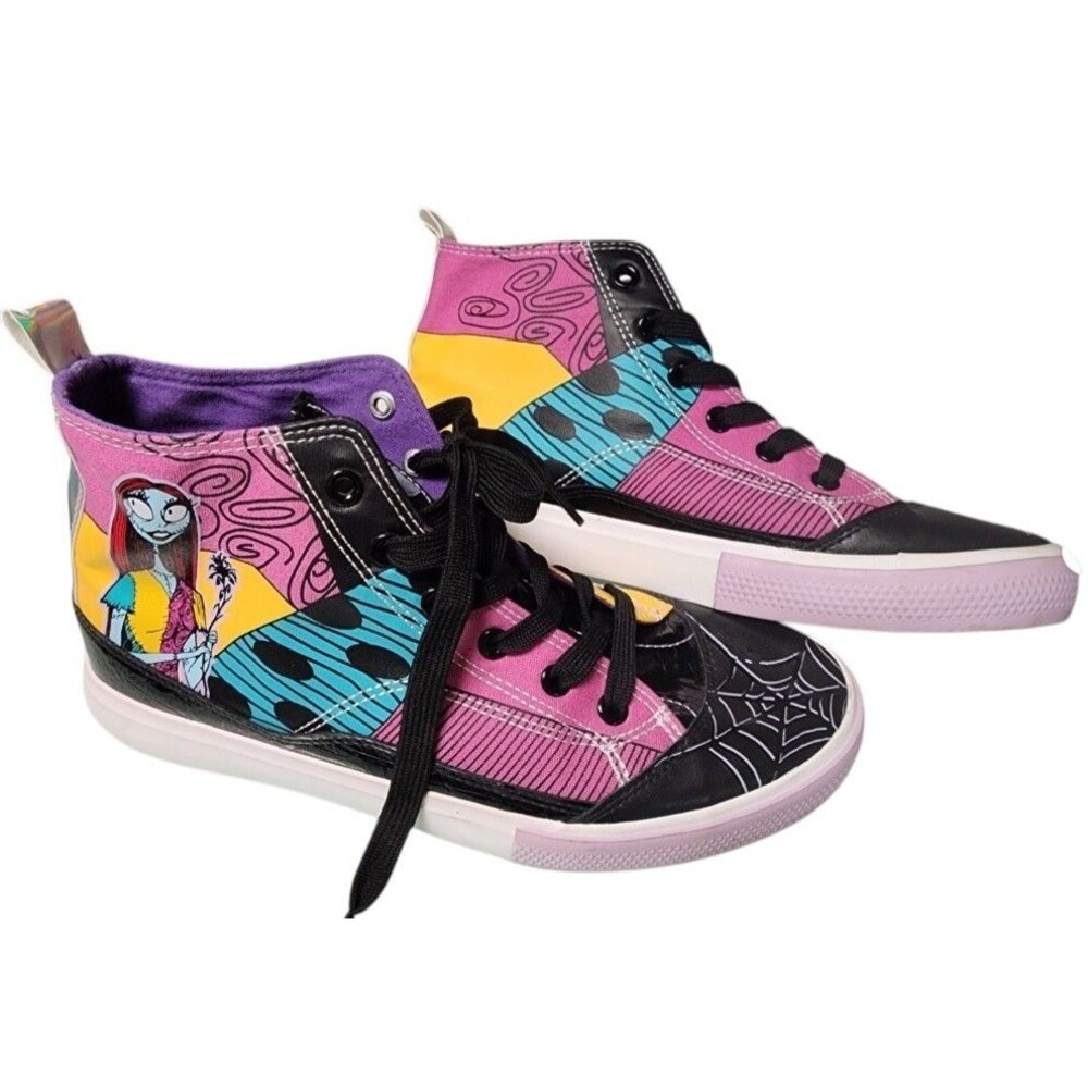 Disney Nightmare Before Christmas Hi-Top Canvas Sneakers Size 8.5